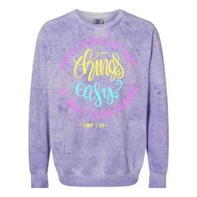 Faith It Does Not Make Things Easy It Makes Them Possible Luke Colorblast Crewneck Sweatshirt