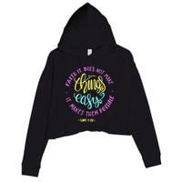 Faith It Does Not Make Things Easy It Makes Them Possible Luke Crop Fleece Hoodie