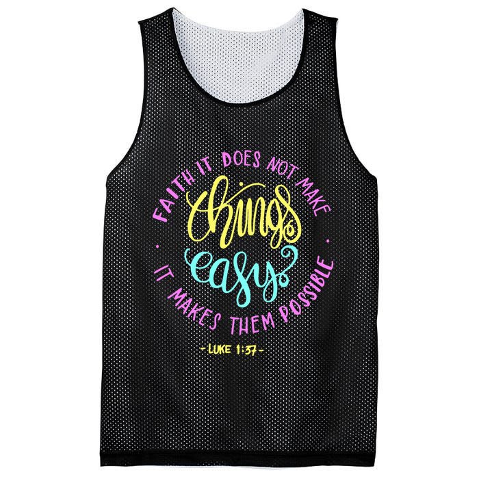 Faith It Does Not Make Things Easy It Makes Them Possible Luke Mesh Reversible Basketball Jersey Tank