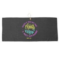 Faith It Does Not Make Things Easy It Makes Them Possible Luke Large Microfiber Waffle Golf Towel
