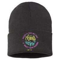 Faith It Does Not Make Things Easy It Makes Them Possible Luke Sustainable Knit Beanie