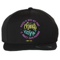 Faith It Does Not Make Things Easy It Makes Them Possible Luke Wool Snapback Cap