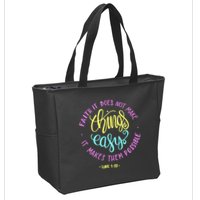 Faith It Does Not Make Things Easy It Makes Them Possible Luke Zip Tote Bag
