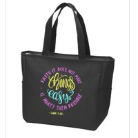 Faith It Does Not Make Things Easy It Makes Them Possible Luke Zip Tote Bag