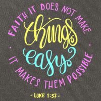 Faith It Does Not Make Things Easy It Makes Them Possible Luke Cotton Canvas Backpack
