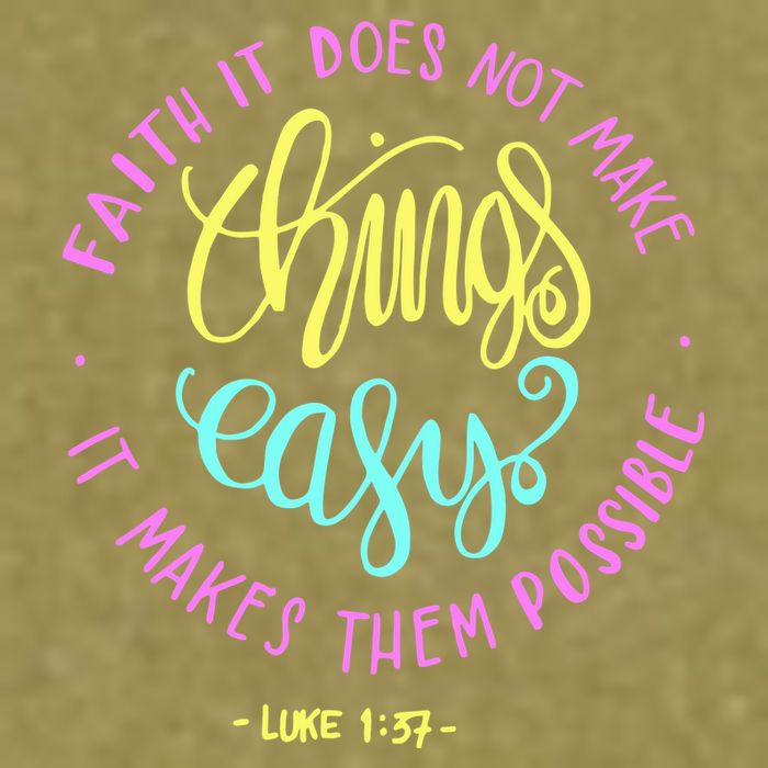 Faith It Does Not Make Things Easy It Makes Them Possible Luke Garment-Dyed Women's Muscle Tee