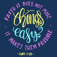 Faith It Does Not Make Things Easy It Makes Them Possible Luke Infant Baby Jersey Bodysuit