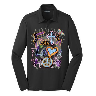 Faith Love Hope Silk Touch Performance Long Sleeve Polo