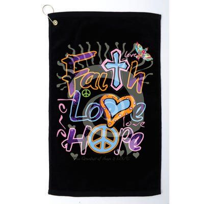 Faith Love Hope Golf Towel