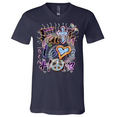 Faith Love Hope V-Neck T-Shirt