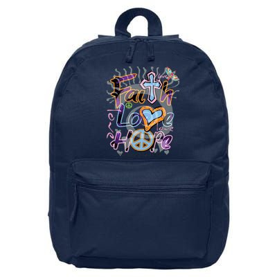 Faith Love Hope 16 in Basic Backpack