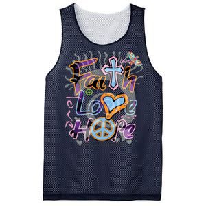 Faith Love Hope Mesh Reversible Basketball Jersey Tank