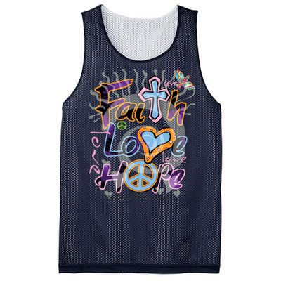 Faith Love Hope Mesh Reversible Basketball Jersey Tank