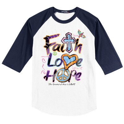 Faith Love Hope Baseball Sleeve Shirt