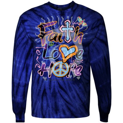 Faith Love Hope Tie-Dye Long Sleeve Shirt