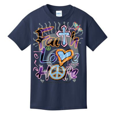 Faith Love Hope Kids T-Shirt