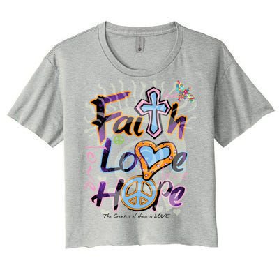 Faith Love Hope Women's Crop Top Tee