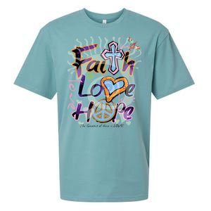 Faith Love Hope Sueded Cloud Jersey T-Shirt