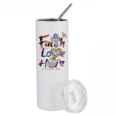 Faith Love Hope Stainless Steel Tumbler