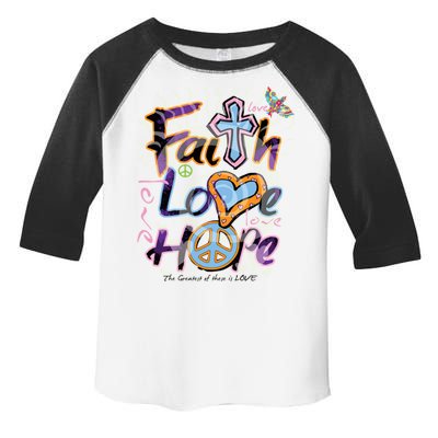 Faith Love Hope Toddler Fine Jersey T-Shirt