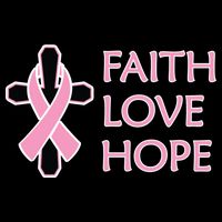 Faith Love Hope Breast Cancer Ribbon Cross Backpack