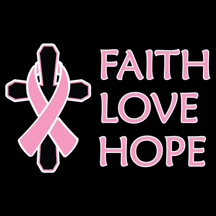 Faith Love Hope Breast Cancer Ribbon Cross Backpack
