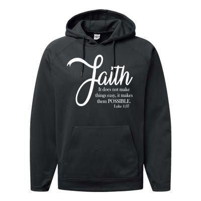 Faith Makes Things Possible  Performance Fleece Hoodie