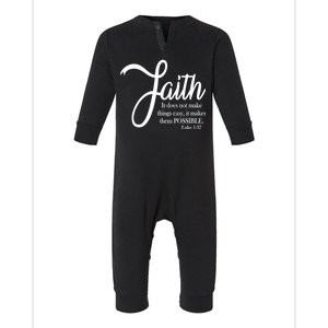 Faith Makes Things Possible  Infant Fleece One Piece