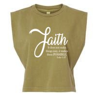 Faith Makes Things Possible  Garment-Dyed Women's Muscle Tee