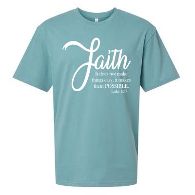 Faith Makes Things Possible  Sueded Cloud Jersey T-Shirt