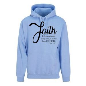 Faith Makes Things Possible  Unisex Surf Hoodie