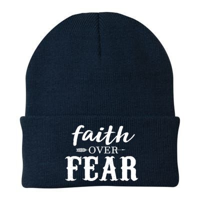 Faith Over Fear Knit Cap Winter Beanie