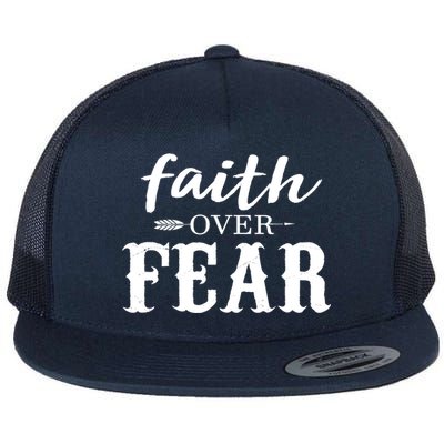 Faith Over Fear Flat Bill Trucker Hat