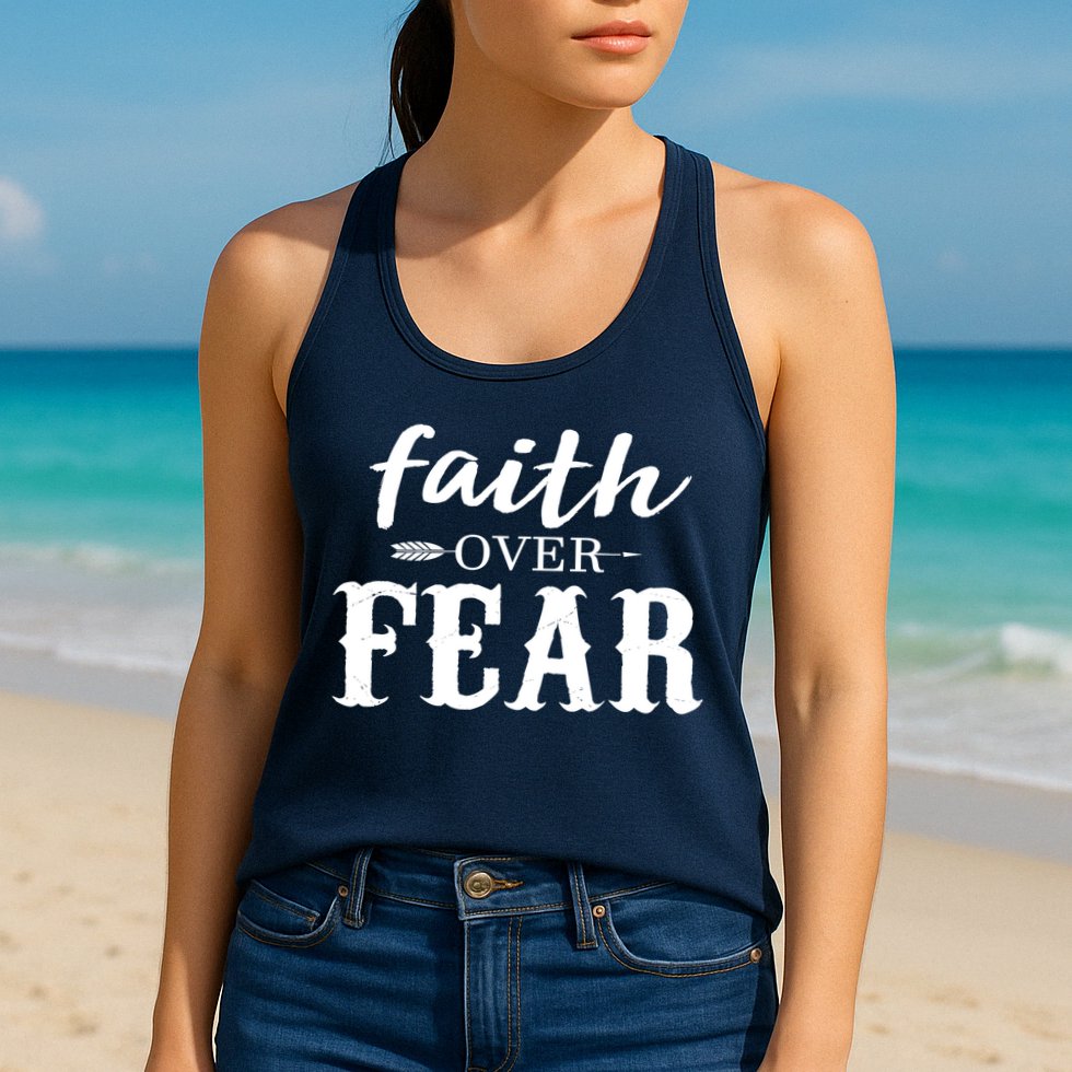 Faith Over Fear Womens Tank Top