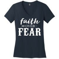 Faith Over Fear Women's V-Neck T-Shirt