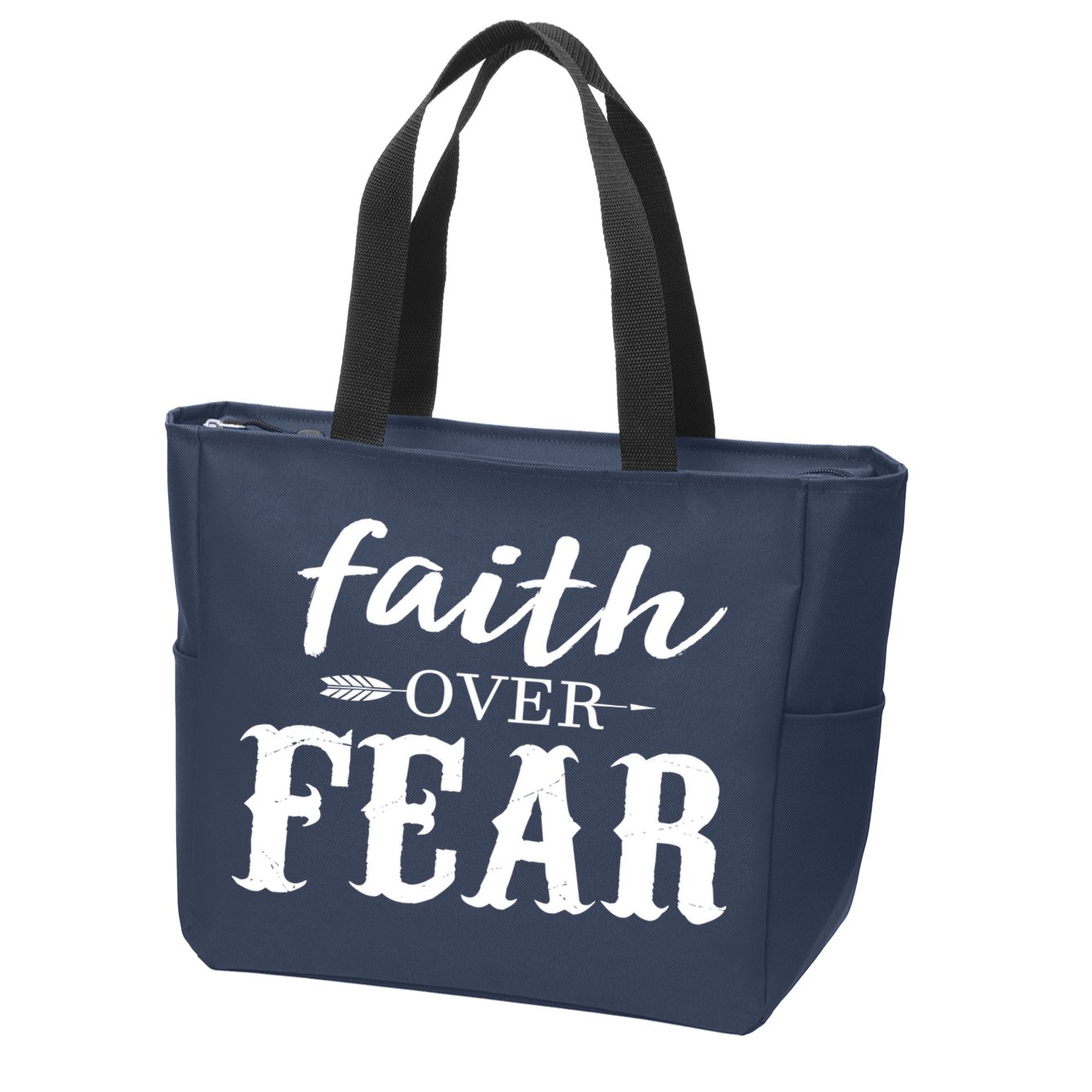 Faith Over Fear Zip Tote Bag