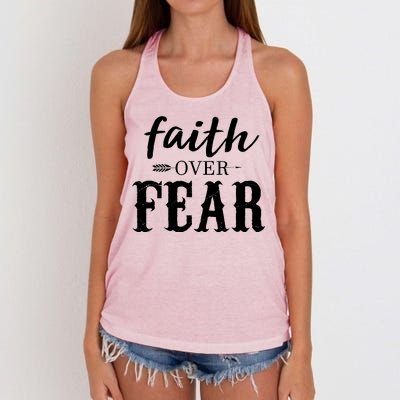 Faith Over Fear Women's Knotted Racerback Tank