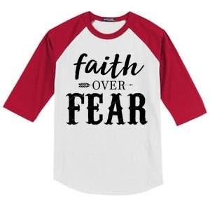 Faith Over Fear Kids Colorblock Raglan Jersey