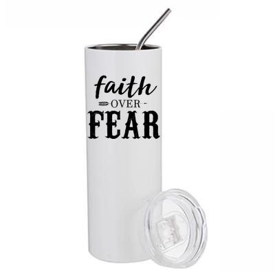 Faith Over Fear Stainless Steel Tumbler