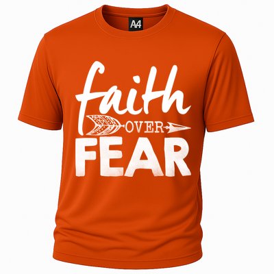 Faith Over Fear Christian Arrow Cooling Performance Crew T-Shirt