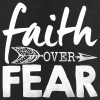 Faith Over Fear Christian Arrow 7 Panel Mesh Trucker Snapback Hat