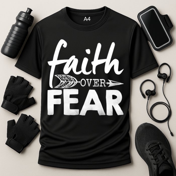 Faith Over Fear Christian Arrow Performance Shirt