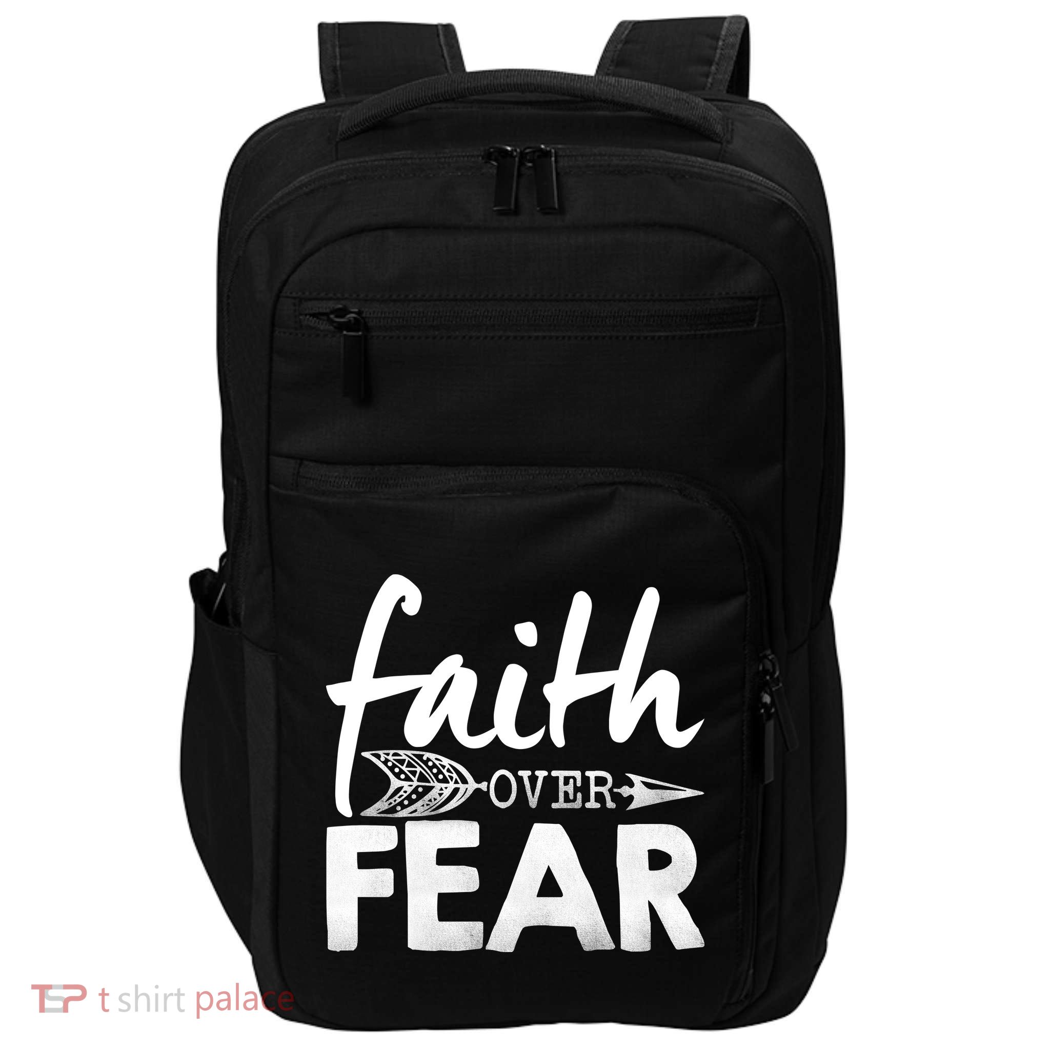 Faith Over Fear Christian Arrow Impact Tech Backpack