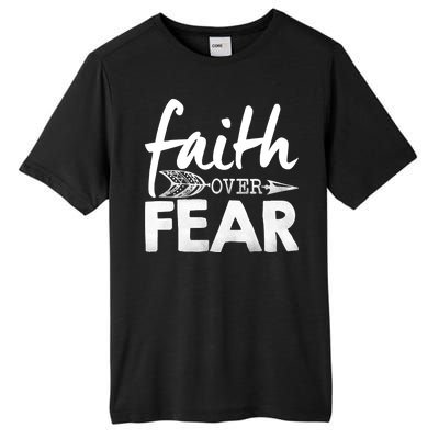 Faith Over Fear Christian Arrow Tall Fusion ChromaSoft Performance T-Shirt