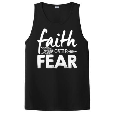 Faith Over Fear Christian Arrow PosiCharge Competitor Tank