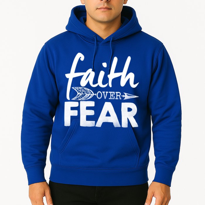 Faith Over Fear Christian Arrow Hoodie