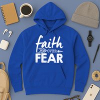 Faith Over Fear Christian Arrow Hoodie