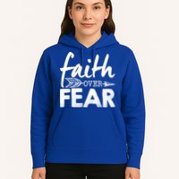 Faith Over Fear Christian Arrow Hoodie