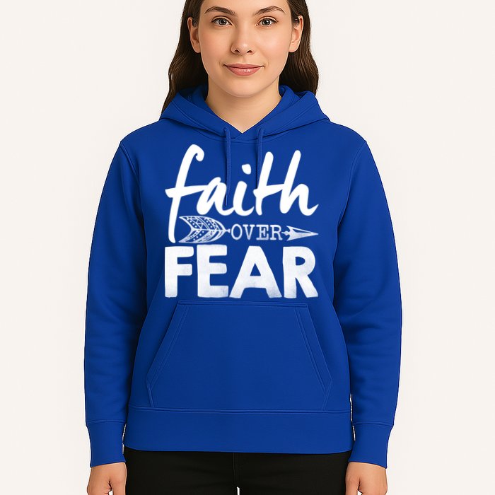 Faith Over Fear Christian Arrow Hoodie