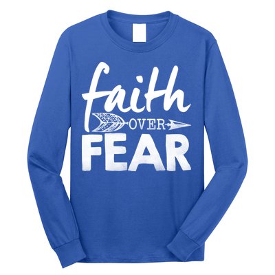 Faith Over Fear Christian Arrow Long Sleeve Shirt